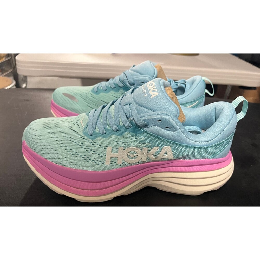 Hoka One One Bondi 8 Men's Size 8 D Blue Athletic Running Sneakers No Box